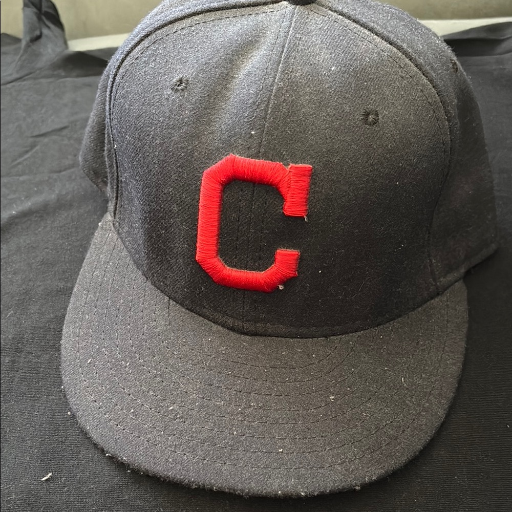 Gray and Red Baseball Cap with Flat Brim